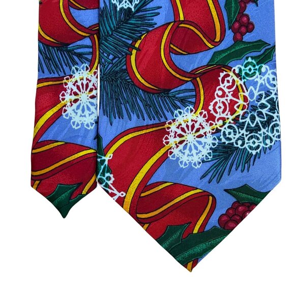 Ruch Lindenthal Mens Multicolor Polyester Holiday-Themed Tie 57" - Picture 1 of 7